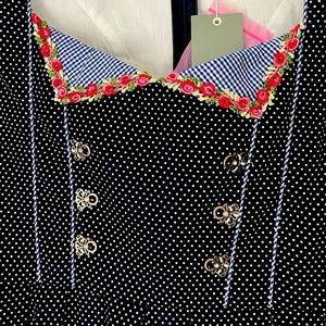 Dirndl XXL German Style dress with lace up ties new with tags